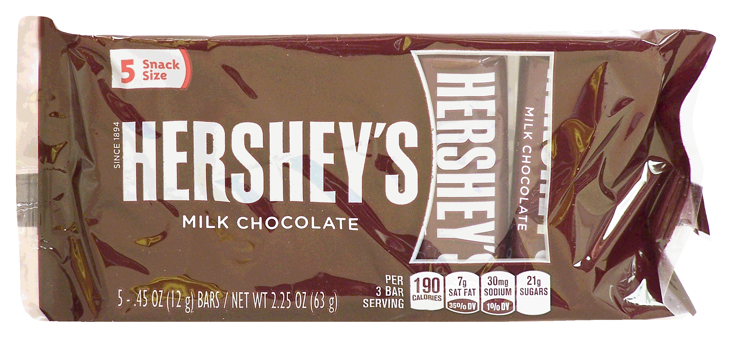 Hershey's  milk chocolate snack size candy bars, 5-count Full-Size Picture